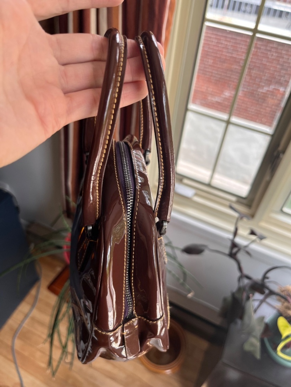Prada Brown Patent Mini Bag - Picture 5 of 5